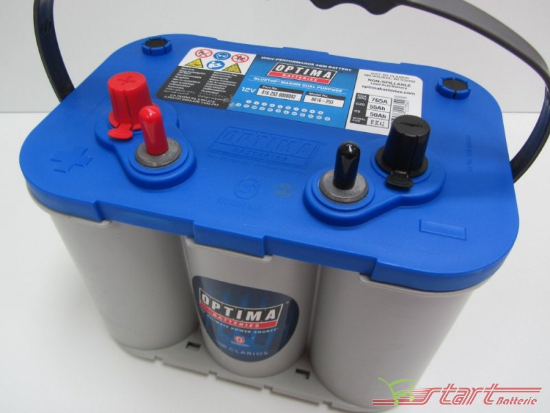 Optima BT DC 4.2 12V 55Ah BlueTop Marine Dual Purpose - Nautica leggera e  camper - Batterie Camper e Nautica - Start Batterie Shop